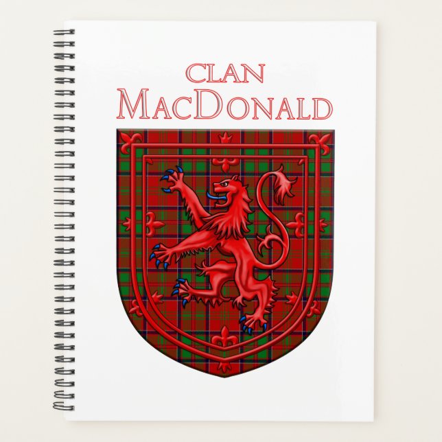 Agenda MacDonald de Glencoe Tartan Xadrez escocesa (Frente)
