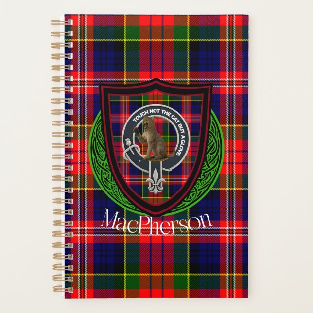 Agenda MacPherson Scottish Clan Tartan & Crest (Frente)