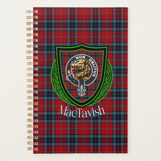 Agenda MacTavish Scottish Clan Tartan & Crest (Frente)
