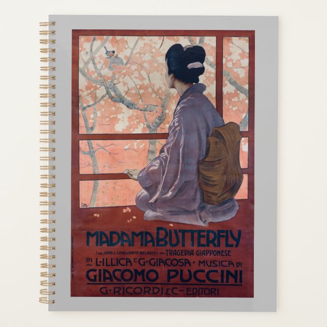 Agenda Madama Butterfly Poster vintage (1904) (Frente)