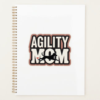 Agenda Mãe Agilidade Silhueta Tipografia Vintage Cães Agi