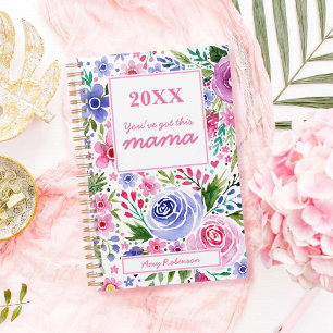 Agenda Mãe Cor d'água, Rosa e Púrpura, Patttern