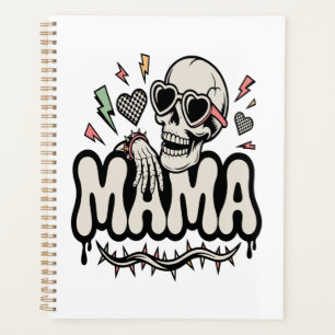 Agenda Mãe de Halloween Engraçada Caveira Legal