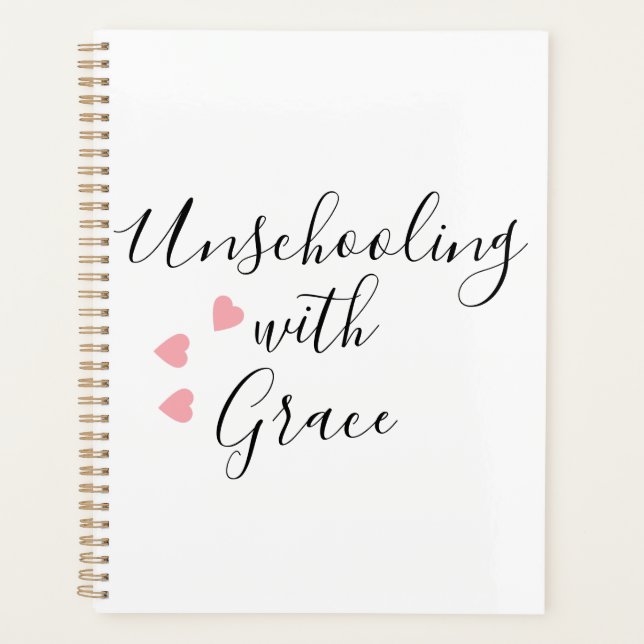 Agenda Mãe Desescolarizadora Grace Hearts (Frente)