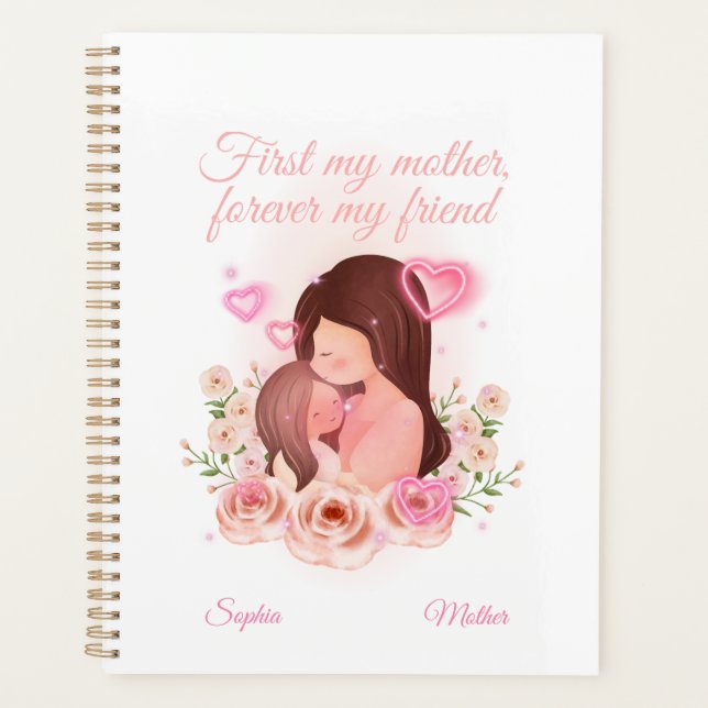 Agenda Mãe e Filha, Nomes Personalizados (Frente)