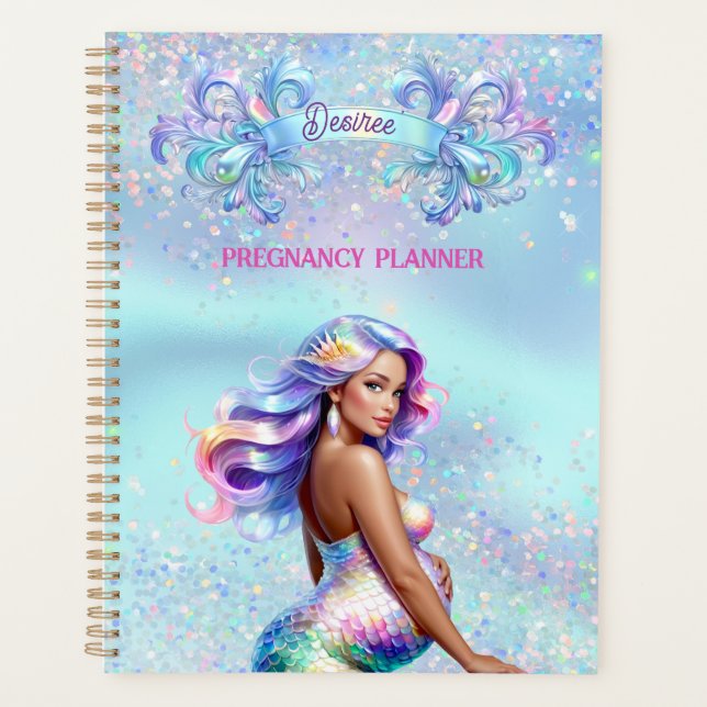 Agenda Mãe Sereia Personalizada Gravidez (Frente)