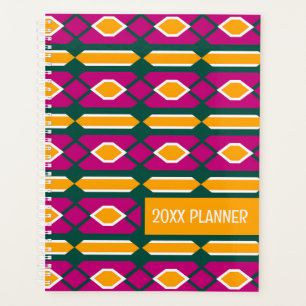 Agenda Magenta, Esmeralda e Padrão Geométrico de Goldenro