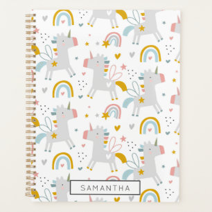 Agenda Magical Watercolor Unicorn & Rainbow