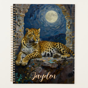 Agenda Magnífico Leopardo na Saliência do Penhasco Person