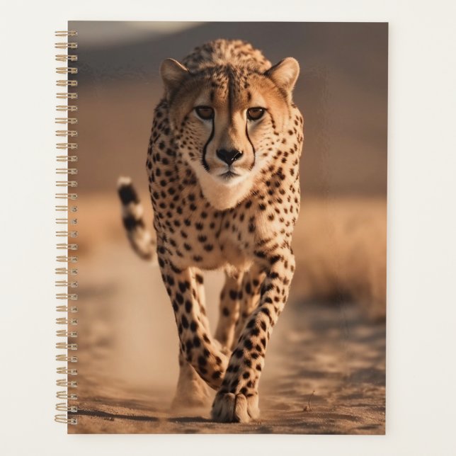 Agenda Majestic Wild Cheetah Running Photo (Frente)