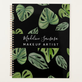 Agenda Makeup Artist Jungle Greenery Watercolor Monstera