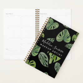 Agenda Makeup Artist Jungle Greenery Watercolor Monstera