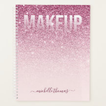 Makeup artista script blush pink modelo