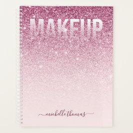 Agenda Makeup artista script blush pink modelo