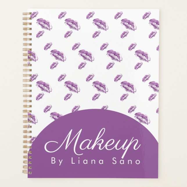 Agenda Makeup Stamped Lábios Nomeação Artista (Frente)