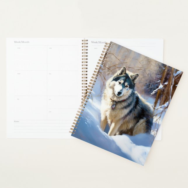 Agenda Malamute Aaskan Deixe Nevar Natal (Exibição)