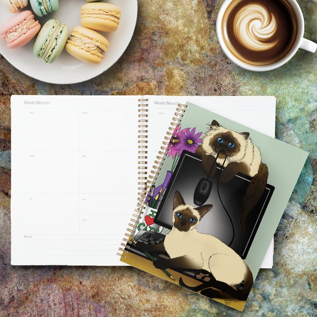 Agenda Maldição dos Gatos de Computador Siamês (Criador carregado)