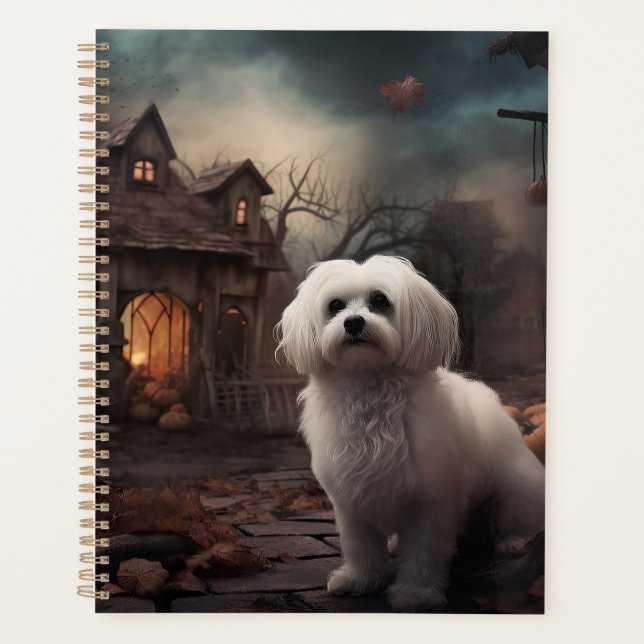 Agenda Maltês de Halloween Assustador (Frente)