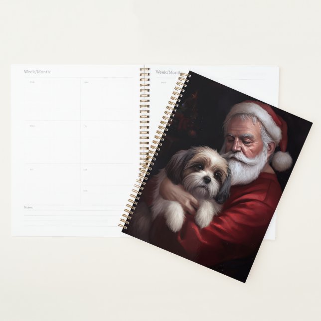 Agenda Malti Tzu Com Papai Noel Natal Festivo (Exibição)