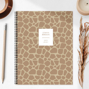 Agenda Manchas de Girafa Personalizadas em Impressão Anim