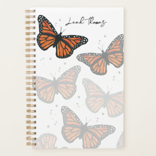 Agenda Manchas Elegantes de Borboletas Simples Modernas