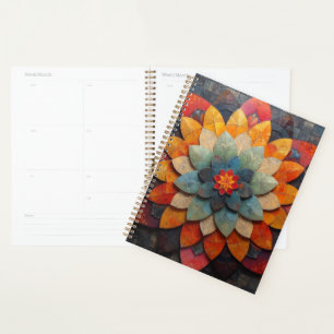 Agenda Mandala Art Texturizada Flor