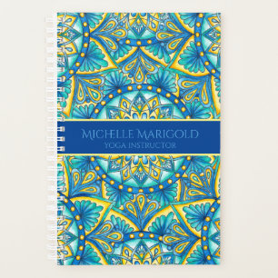 Agenda Mandala Blue Turquoise Patterna Yoga
