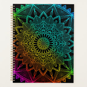Agenda Mandala do Arco-Íris Preto