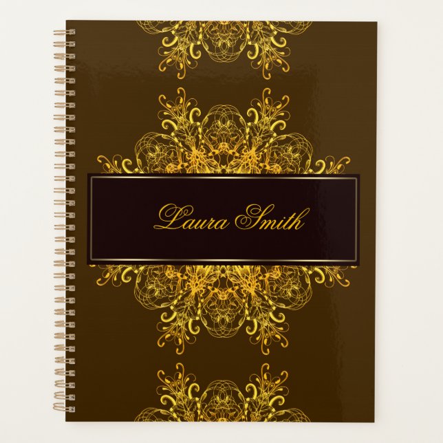 Agenda Mandala floral étnica. (Frente)