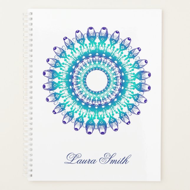Agenda Mandala floral étnica. (Frente)