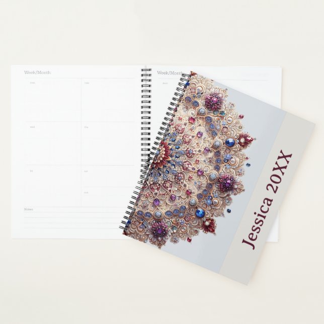Agenda Mandalas Coloridos Lindos Simples Modernos (Exibição)