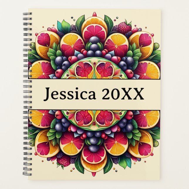 Agenda Mandalas Coloridos Simples Modernos e Bonitos (Frente)