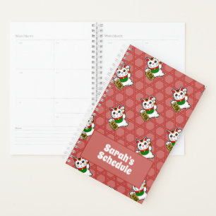Agenda Maneki Neko Pattern Japonês