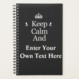 Agenda Mantenha a Calma e Adicione Seu Texto Personalize 