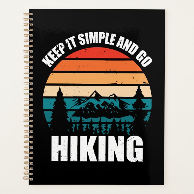 Agenda Mantenha as Coisas Simples e Vá Hiking (Frente)