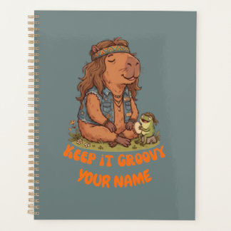 Agenda Mantenha-o Groovy Capivara Fofo Personalizado Retr