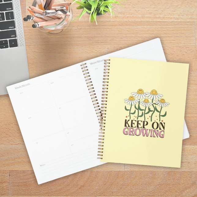 Agenda Manter Em CRESCENTE Cotações Positivas Flores Retr (Criador carregado)