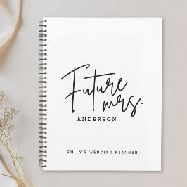Agenda Manuscrito Moderno Futuro Sra. Wedding