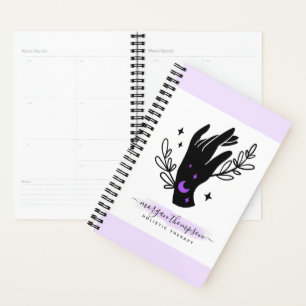 Agenda Mãos Logotipo Lua Livro de Agendamento de Massagem