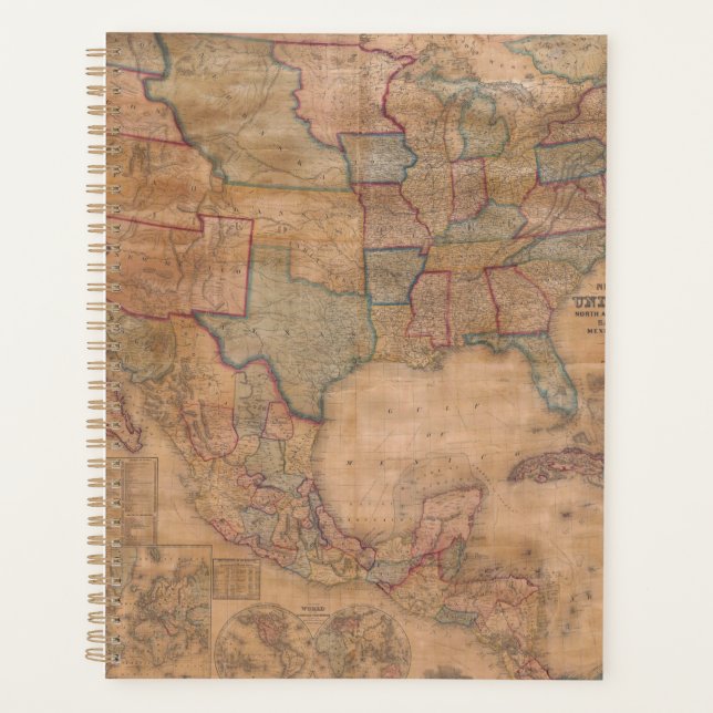 Agenda Mapa antigo antigo inspirado (13) (Frente)