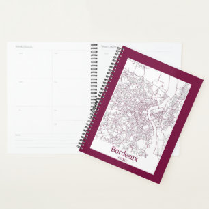 Agenda Mapa da Cidade de Bordeaux França