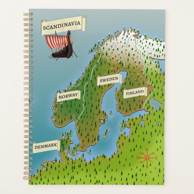 Agenda Mapa Da Escandinávia (Frente)