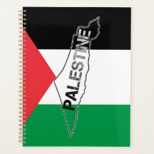 Mapa da Palestina Livre sobre a Bandeira da Palest