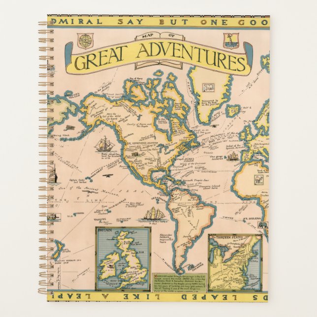 Agenda Mapa de Aventuras de Excelente (Frente)