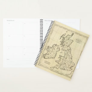 Agenda mapa de linhas gerais das Ilhas Britânicas