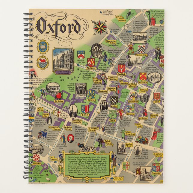 Agenda Mapa de Oxford, Inglaterra (caminhos de ferro brit (Frente)