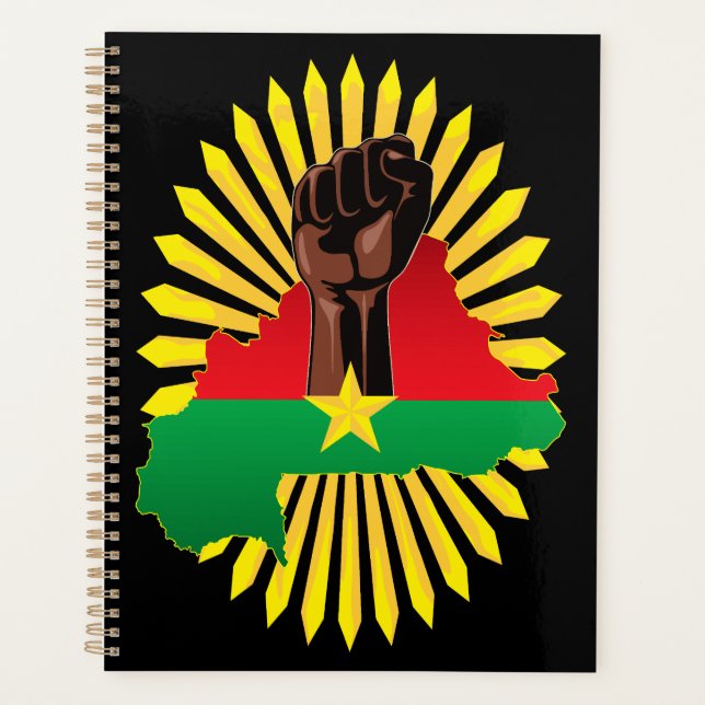 Agenda Mapa do Burkina Faso, Bandeira e Resistência à Rev (Frente)