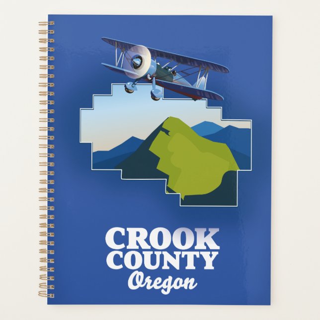 Agenda mapa do Condado de Crook Oregon (Frente)