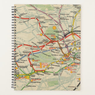 Agenda Mapa dos Caminhos de Ferro Subterrâneos de Londre