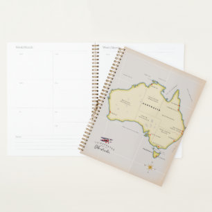 Agenda Mapa ilustrado da Austrália